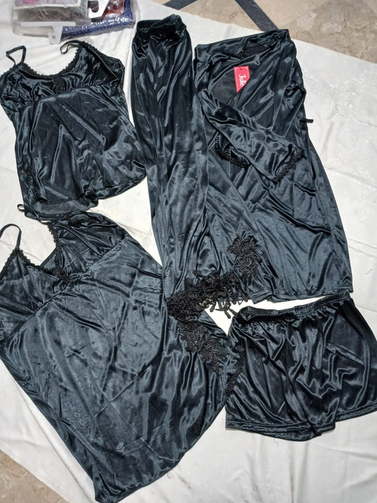 5 piece silk nighty